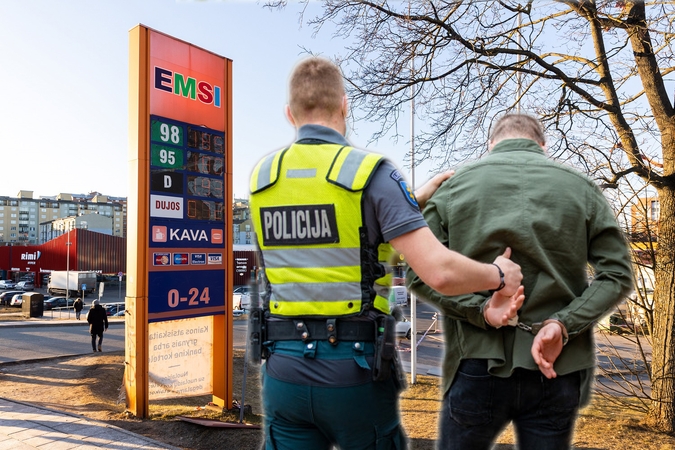 Nepilnamečių išpuolis degalinėje: jo organizatoriumi galėjo būti tarpduryje budėjęs suaugęs asmuo