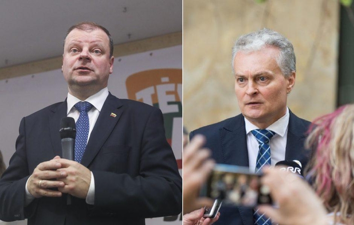 Saulius Skvernelis (kairėje) Gitanas Nausėda (dešinėje)