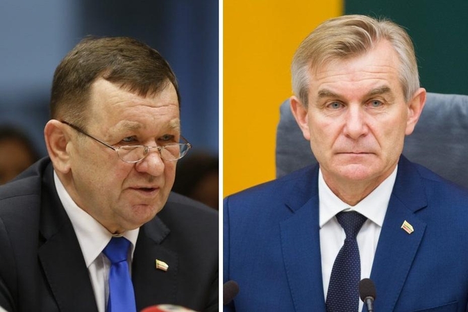 Kęstutis Pūkas (kairėje) ir Viktoras Pranckietis (dešinėje)