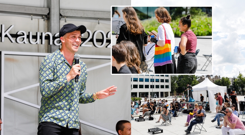 Vienybės aikštėje – diskusija apie LGBT+ ir kultūrą (vaizdo įrašas)