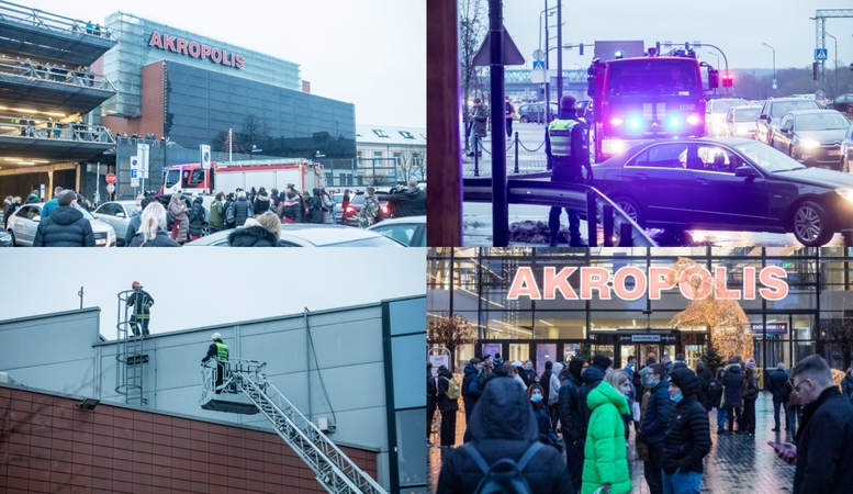 Aliarmas Kauno „Akropolyje“: restorano virtuvėje kilo gaisras, evakuoti žmonės
