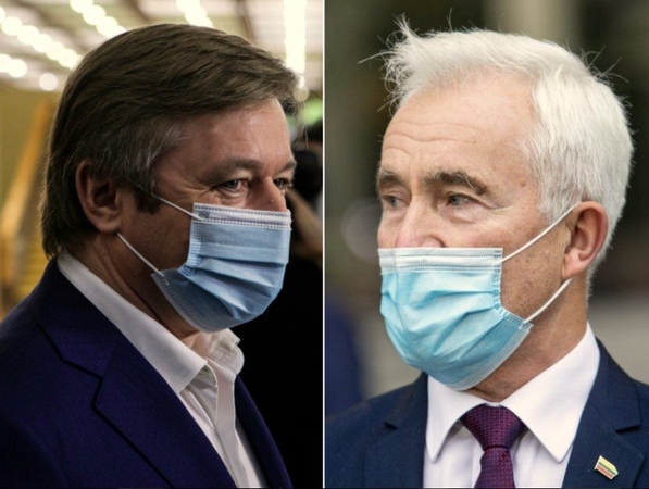 Ramūnas Karbauskis (kairėje) ir Dainius Kepenis (dešinėje)