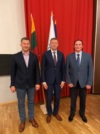 Marius Horbačauskas (iš kairės), Vidmantas Janulevičius, Jonas Guzavičius