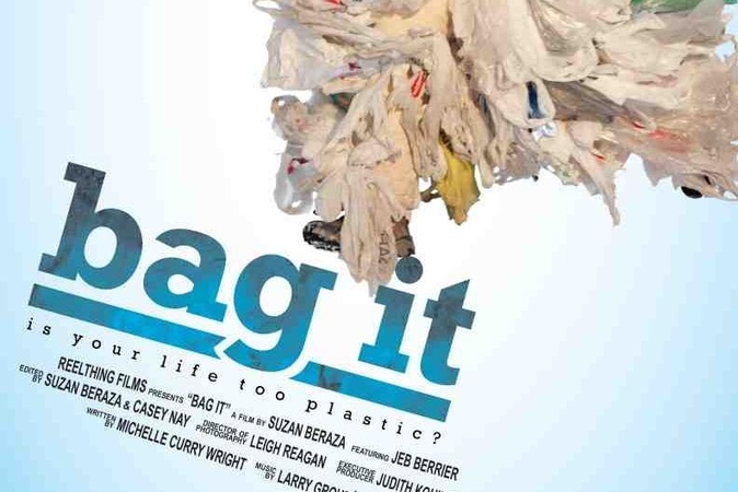Filmo "Bag it" plakatas.