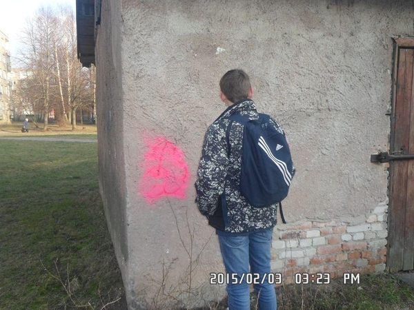 Policija sulaikė nepilnametį sienų terliotoją
