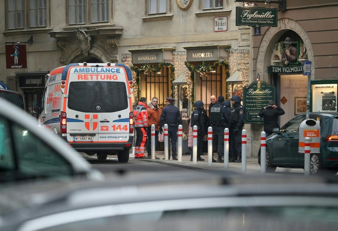 Vienos centre nušautas vienas žmogus, kitas – sunkiai sužeistas