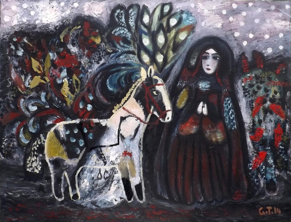 Georgijaus Tabliašvili’o paveikslas „Mano sode“ (2014).    