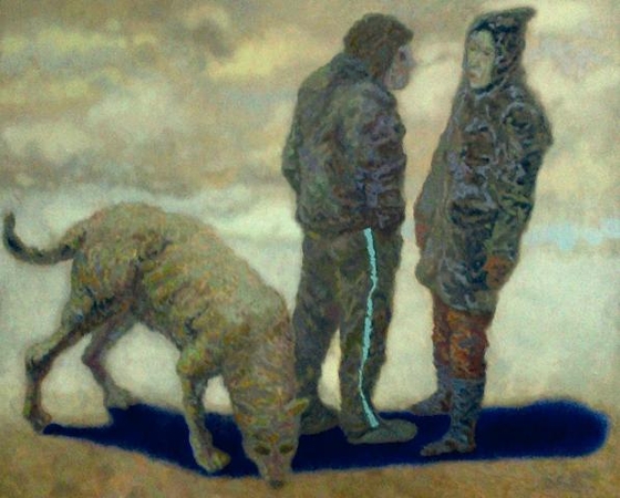 B.Gražys. Žmonės ir šuo. 2014.
