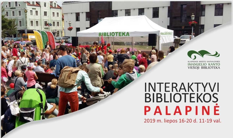 Interaktyvi bibliotekos palapinė įsikurs miesto aikštėje