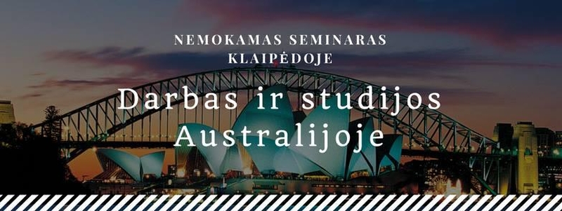 Klaipėdoje – nemokamas seminaras apie studijas Australijoje