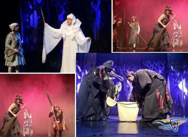 Scenos iš teatro „Be durų“ spektaklio „Pasakos šiąnakt atgyja“.