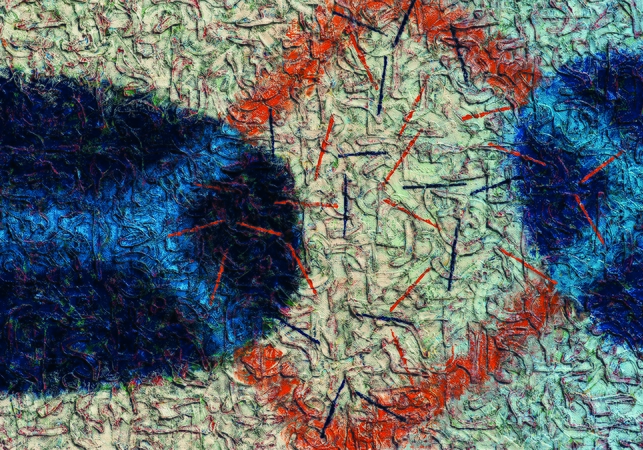 K.Petrulis. Skruzdėlių meilė. 2008 m. Drobė, aliejus, 71x100 cm.