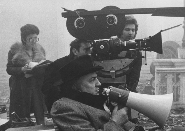 F.Fellini’s filmavimo aikštelėje.