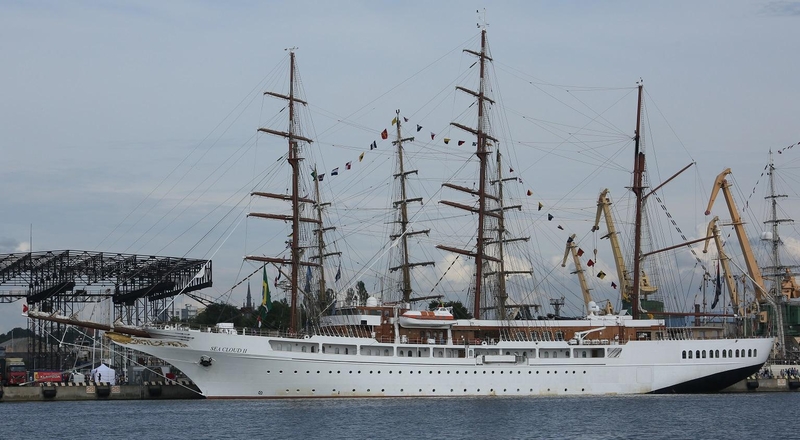 Vizitas: „Sea Cloud II“ Klaipėdoje per Jūros šventę 2017 metais.