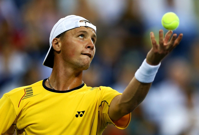 R. Berankis Daviso taurės teniso mače išvedė Lietuvos rinktinę į priekį