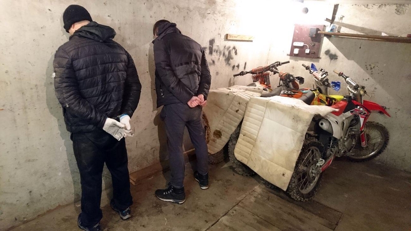 Motociklų vagys sučiupti su įkalčiais