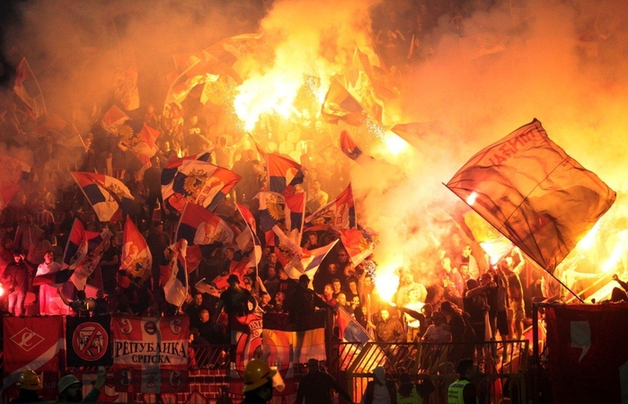 Serbijoje subadyti du futbolo sirgaliai iš Rusijos 