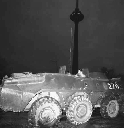 Sovietų armijos užimtas televizijos bokštas.