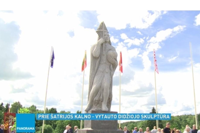 Prie Šatrijos kalno patriotiškas ūkininkas pastatė Vytauto Didžiojo paminklą