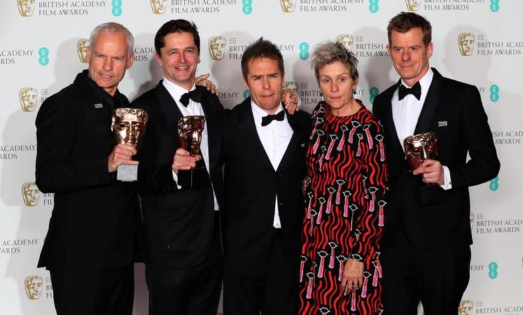 Apdovanojimuose BAFTA triumfavo „Trys stendai prie Ebingo, Misūryje“