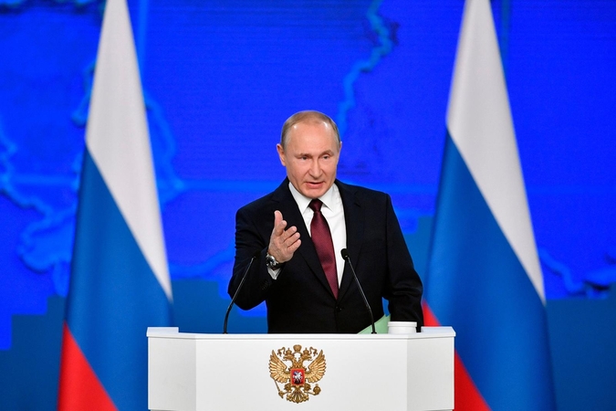 Metinis pranešimas: V. Putinas žada pagerinti rusų gyvenimo sąlygas
