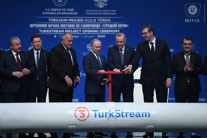 V. Putinas kartu su kitais lyderiais oficialiai atidarė „TurkStream"