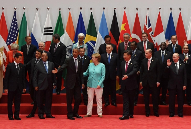 G-20 viršūnių susitikimo kuluaruose – B. Obamos ir V. Putino derybos