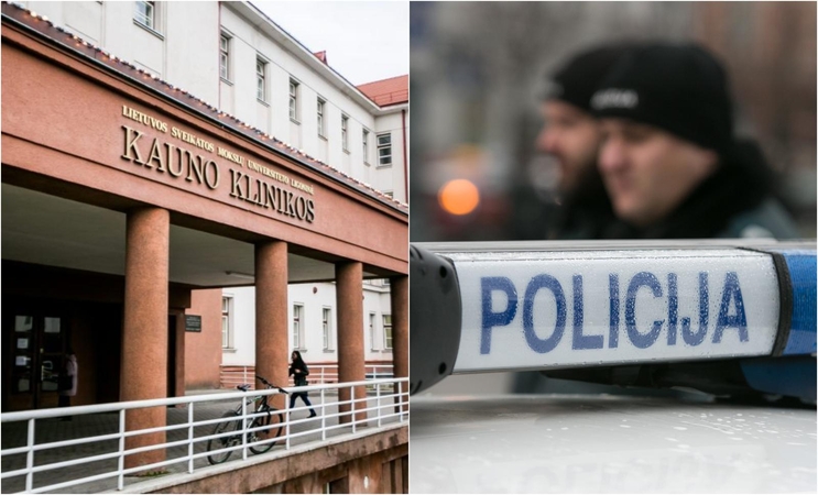 Iš Kauno klinikų pabėgusį vyrą kruvinu veidu gaudė policija