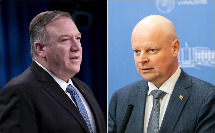 Mike'as Pompeo ir Saulius Skvernelis