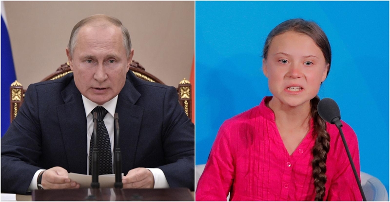 Vladimiras Putinas ir Greta Thunberg