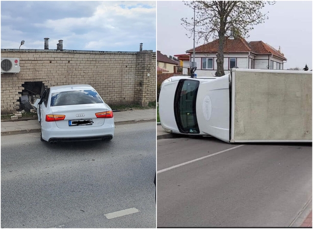 Pasekmės: Kretingoje ir Palangoje nutikę eismo įvykiai verčia stebėtis net visko mačiusius pareigūnus.