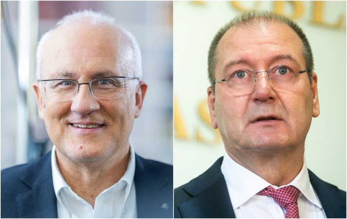 Iš kairės: Stasys Jakeliūnas ir Viktoras Uspaskichas