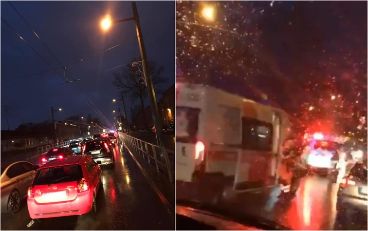 Per avariją A. Juozapavičiaus prospekte sužaloti du žmonės