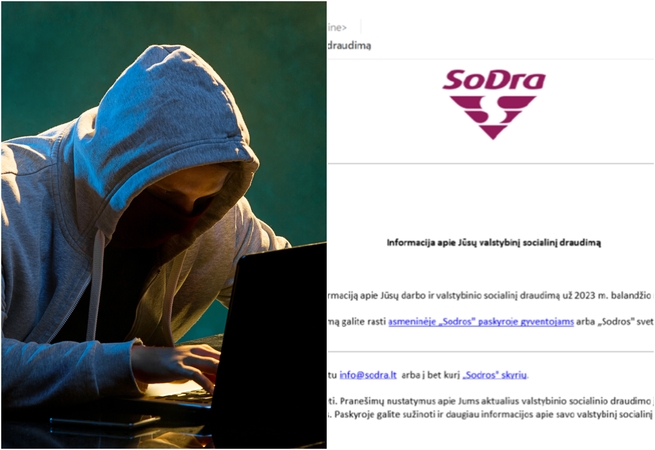 Būkite budrūs: sukčiai siunčia laiškus „Sodros“ vardu