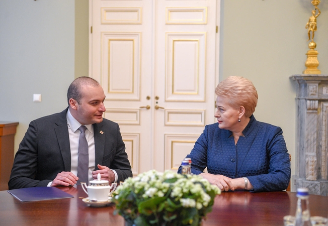 Mamuka Bachtadzė ir Dalia Grybauskaitė