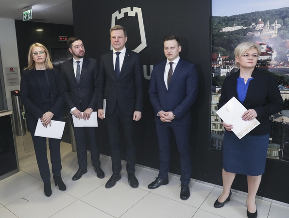 Keturios politinės jėgos Vilniaus taryboje subūrė valdančiąją koaliciją