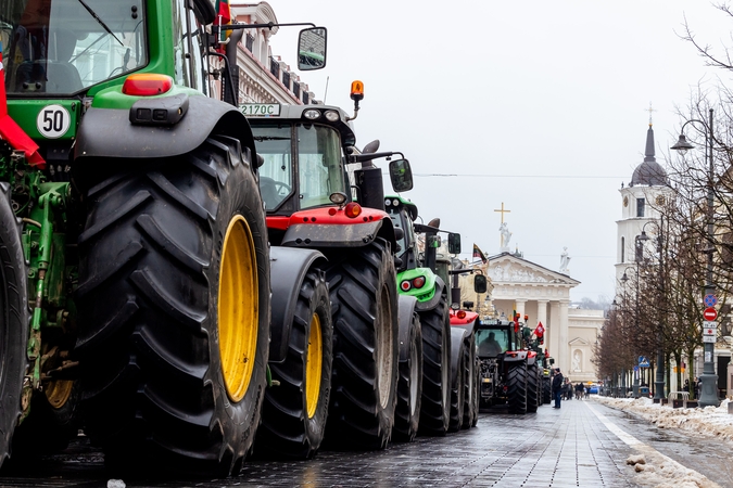 Po ūkininkų protesto žalos Vilniaus infrastruktūrai nenustatyta