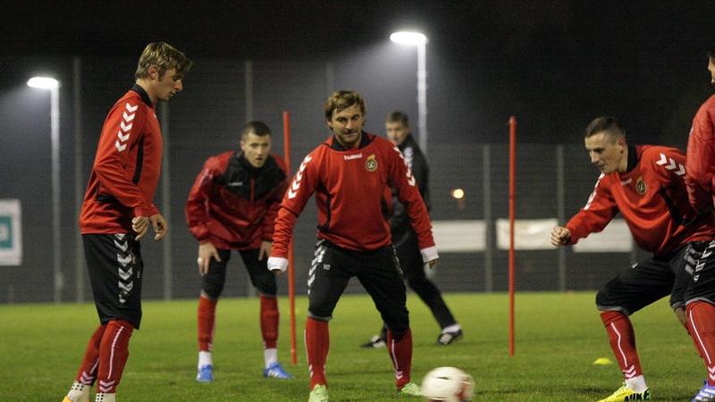 Lietuvos futbolo rinktinė Ciuriche ruošiasi dvikovai su Šveicarija ir gydosi traumas