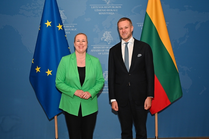 Jutta Urpilainen ir Gabrielius Landsbergis