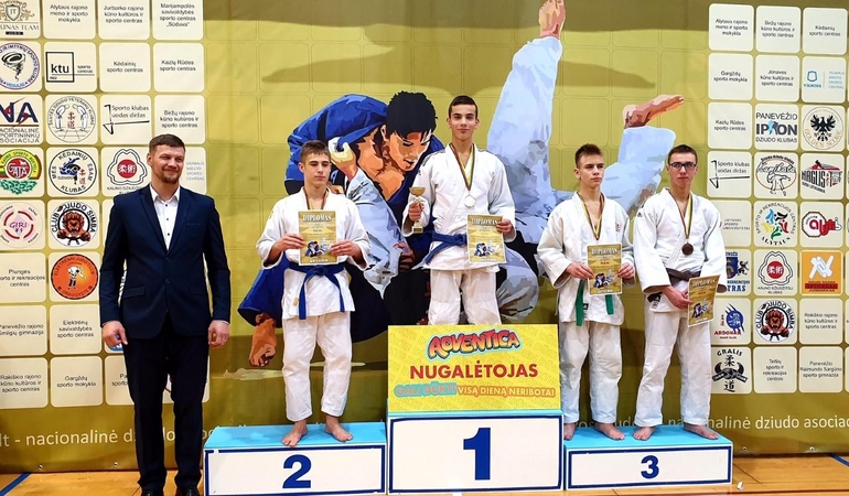 Lietuvos jaunių ir jaunučių dziudo čempionate – kauniečių sėkmė