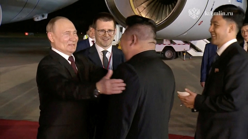 Vladimiras Putinas ir Kim Jong Unas