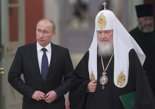 Rusijos ortodoksų galva Kirilas pristatė V. Putinui ekspoziciją Maskvos manieže