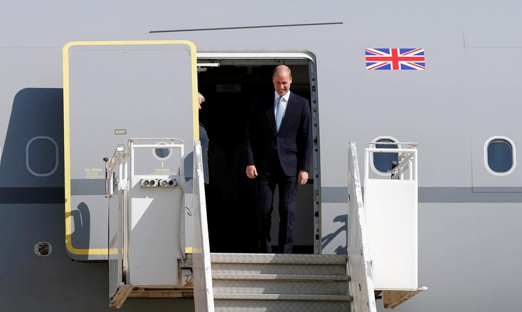 Didžiosios Britanijos princas Williamas atvyko į Izraelį