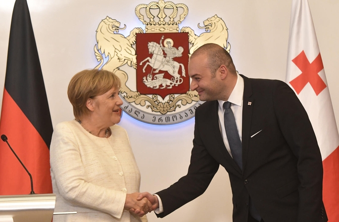  Mamuka Bachtadzė ir Angela Merkel