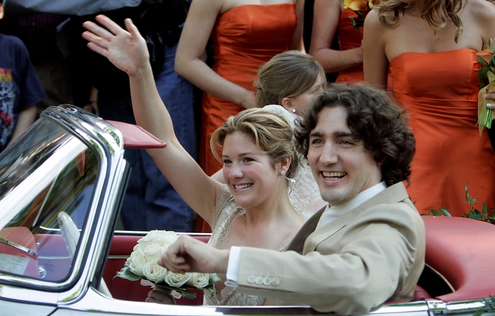  Justinas Trudeau ir Sophie Gregoire Trudeau 