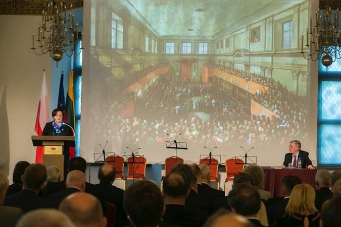 Sostinėje paminėtos Gegužės 3-iosios Konstitucijos 225-osios metinės