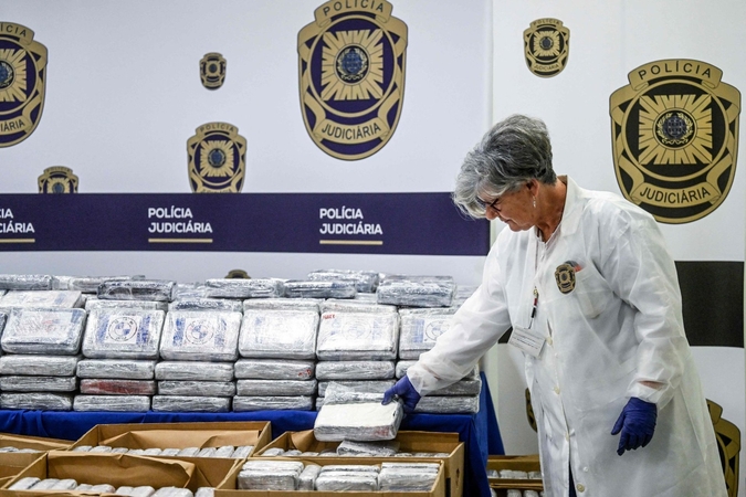 Portugalija konfiskavo 4,2 tonos kokaino