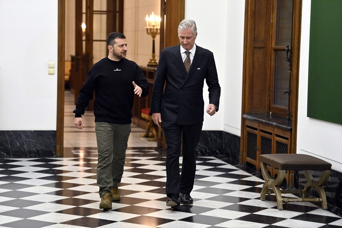 Volodymyras Zelenskis ir Belgijos karalius Philippe