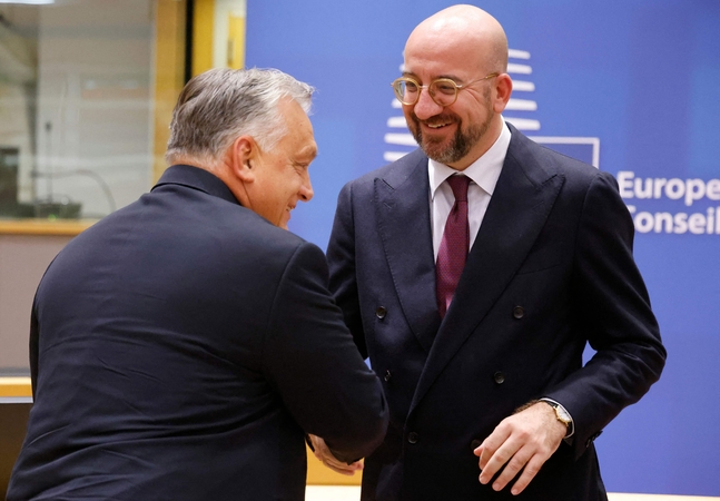 Viktoras Orbanas ir Charlesas Michelis