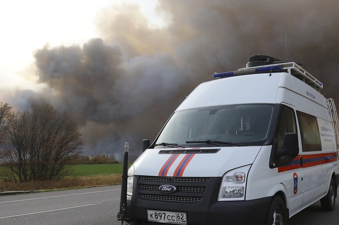 Rusija suvaldė šaudmenų saugykloje išplitusį gaisrą